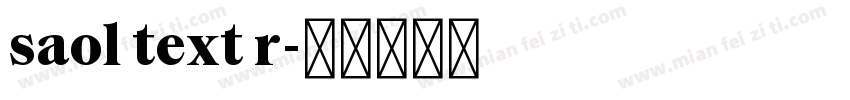 saol text r字体转换